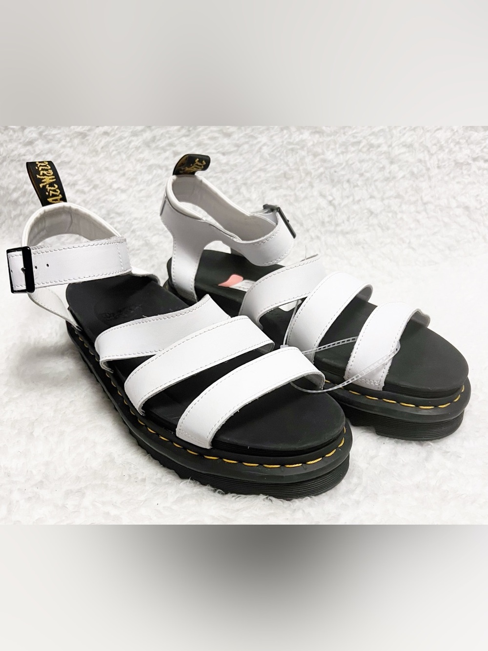 Doc Marten’s NWT White Blaire Leather Chunky Platform Sandals Women’s Size 11 - Picture 7 of 15